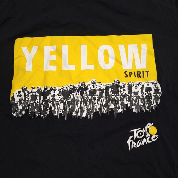 Le Tour De France Official Cycling Yellow Spirit Logo T-Shirt M NWOT VTG - Picture 7 of 9